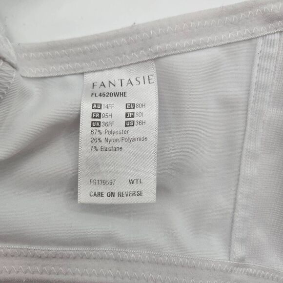 Fatasie Balcony Bra Size 36H White Smoothing - Picture 4 of 4